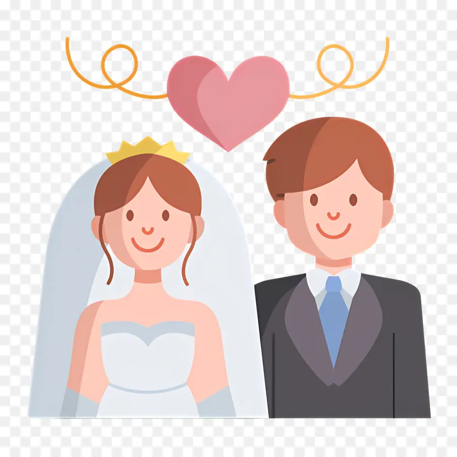 Couple De Mariage，Mariée Et Marié PNG