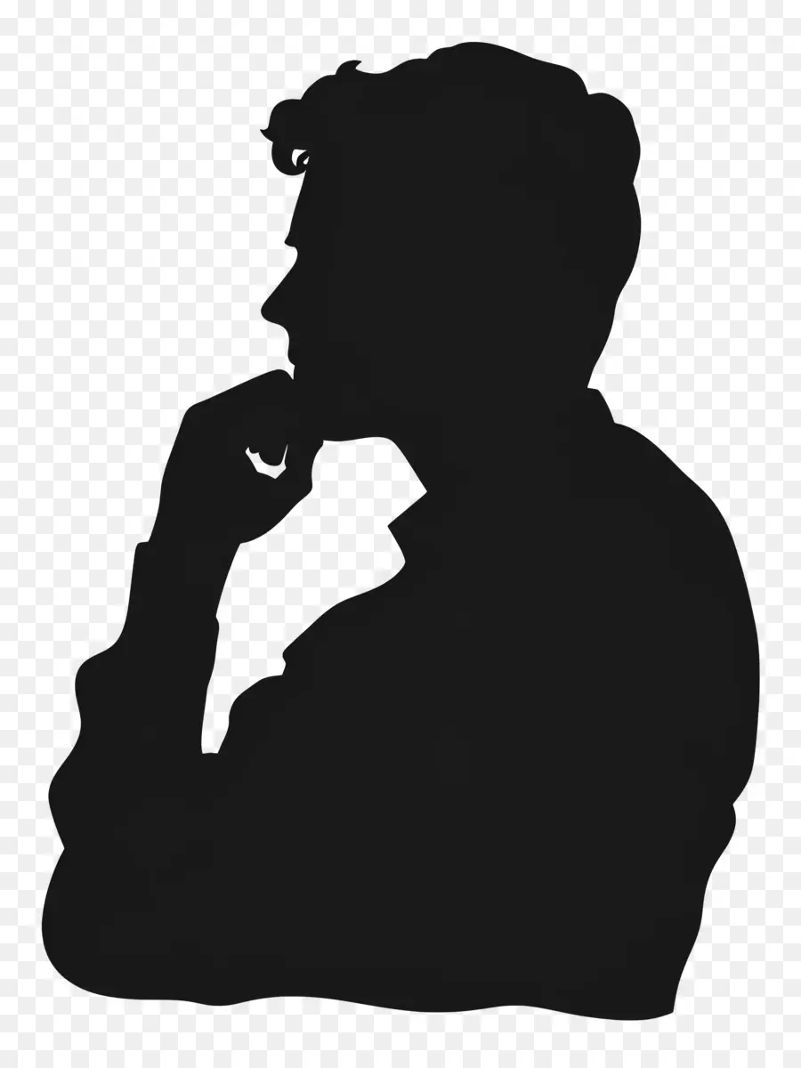 Pensée Homme Silhouette，Penser Silhouette PNG