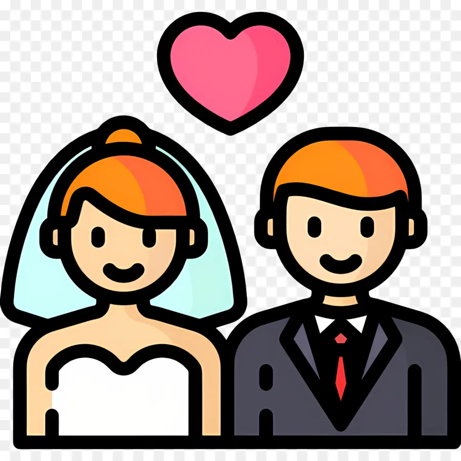 Couple De Mariage，Mariée Et Marié PNG