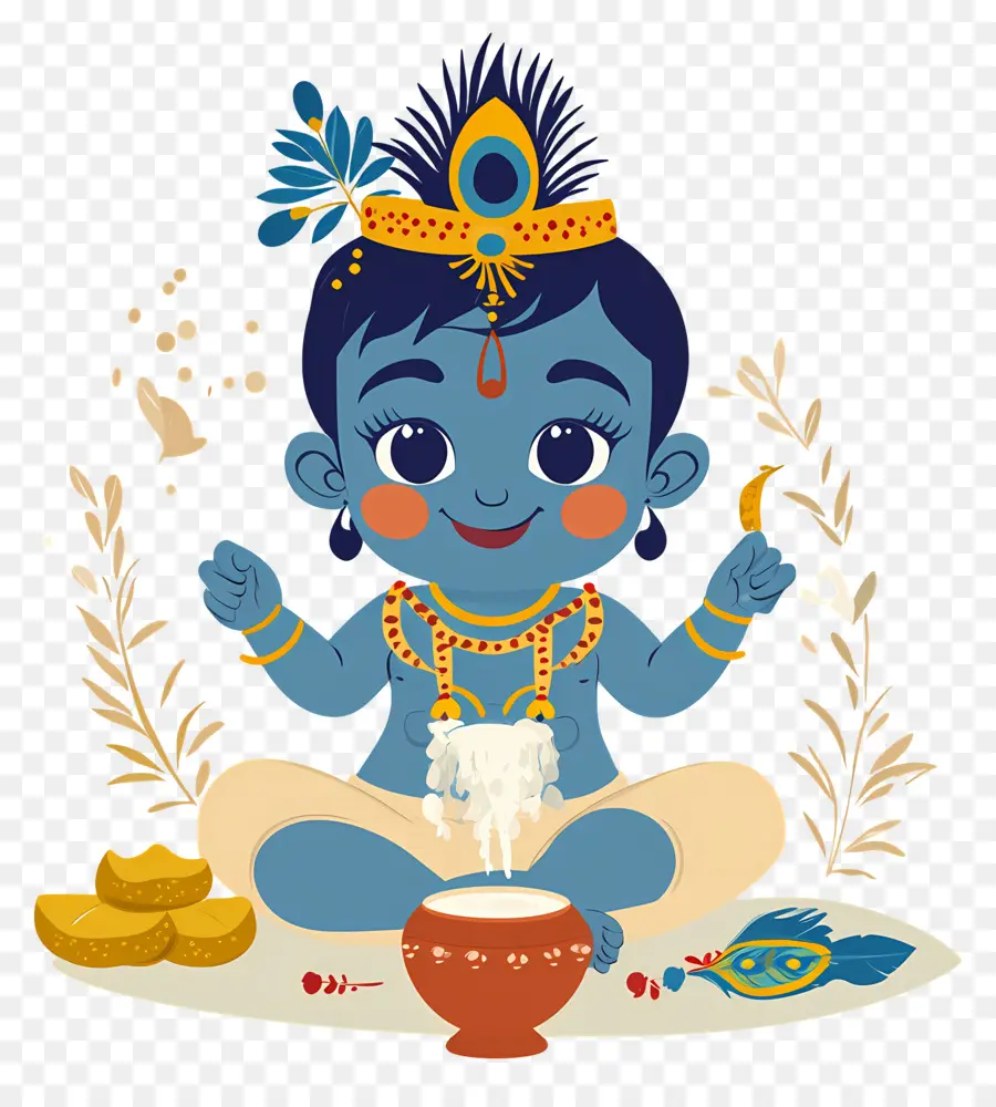 Krishna Janmashtami，Bébé Krishna PNG