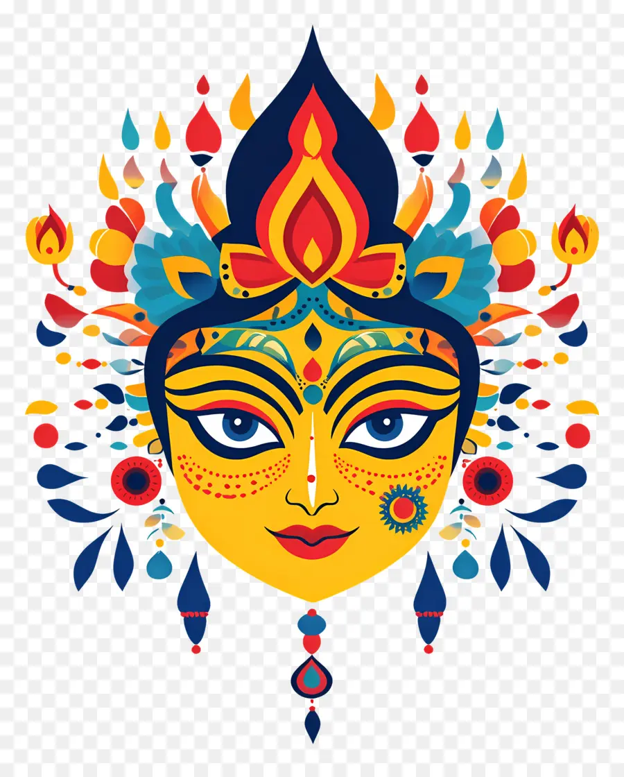 Déesse Indienne，Visage De Déesse PNG