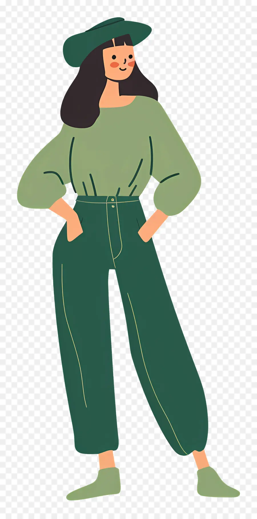 Femme En Vert，Femme PNG