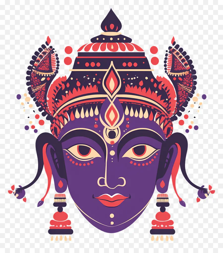 Déesse Indienne，Masque Décoratif PNG