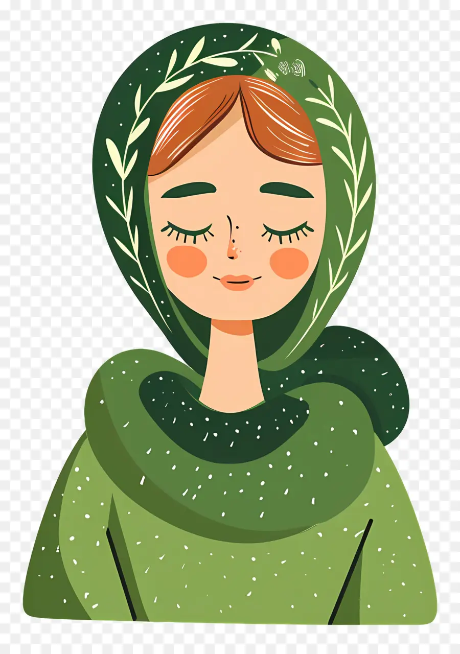 Femme En Vert，Fille PNG