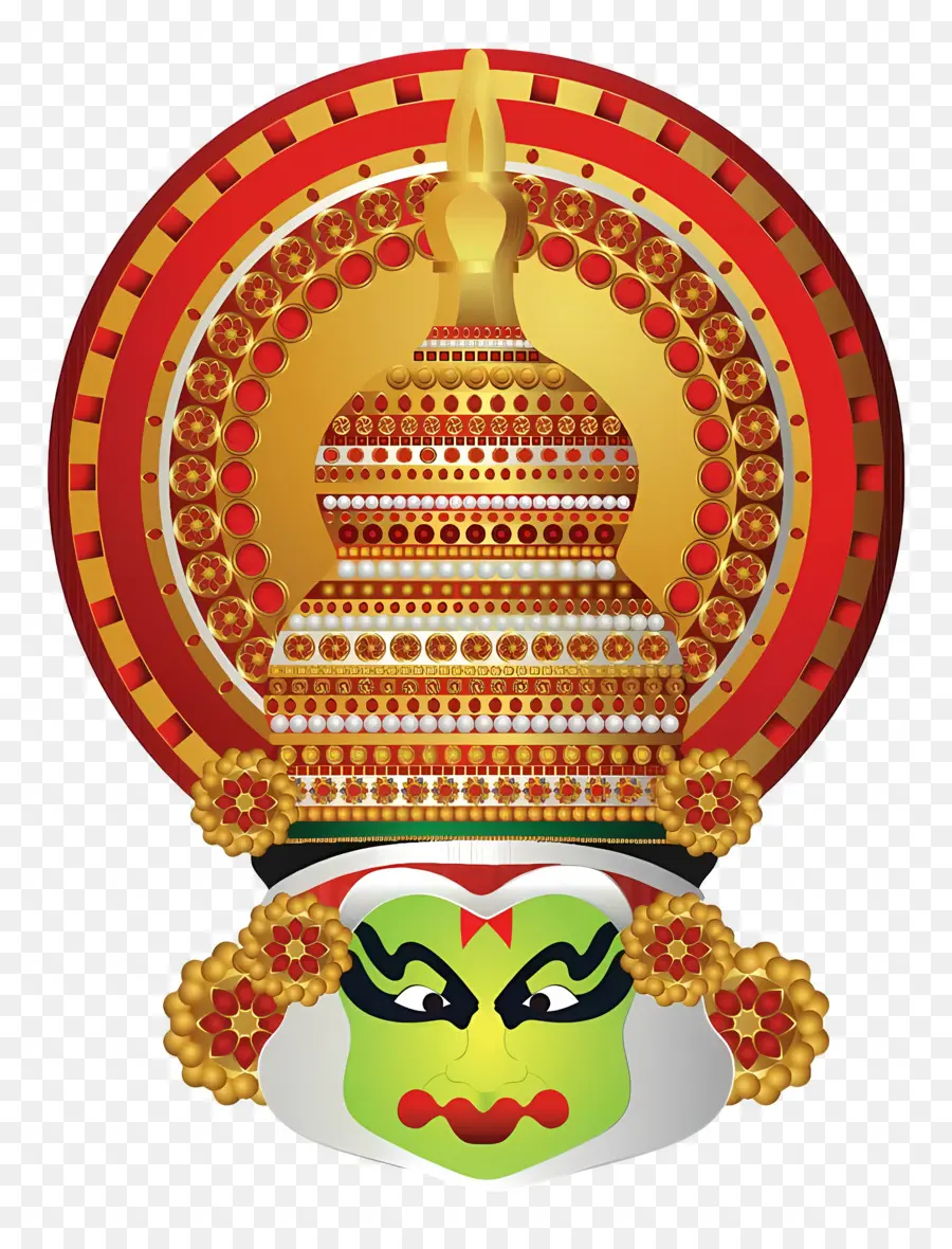 Onam，Masque Kathakali PNG