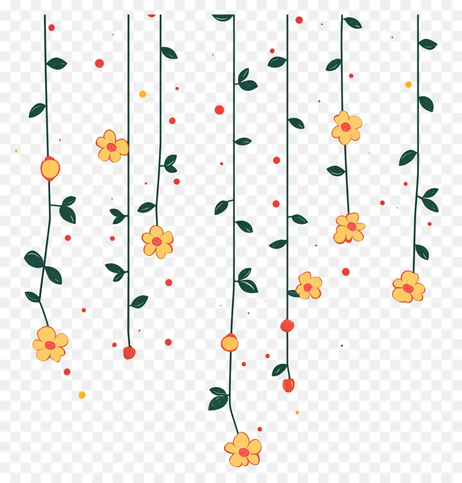 Fleurs Suspendues，Floral PNG