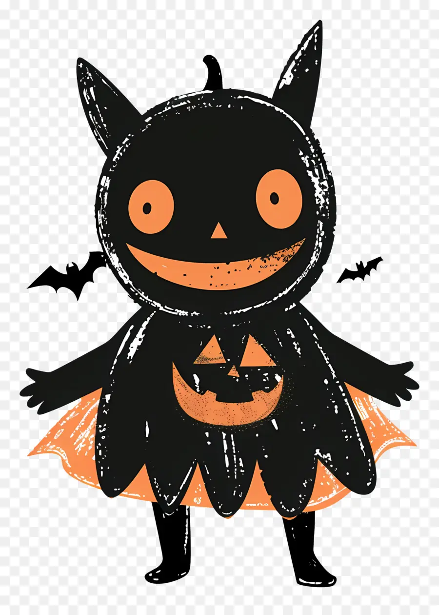 Déguisement D'halloween Pour Enfant，Personnage D'halloween Noir PNG