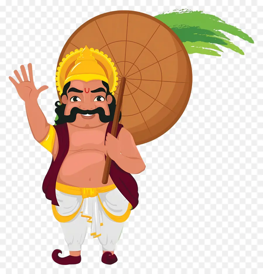 Onam，Homme Avec Parapluie PNG