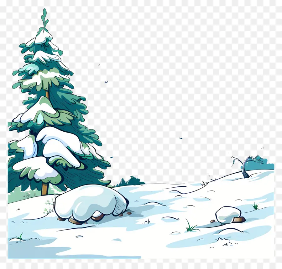 Paysage De Neige，Paysage Enneigé PNG