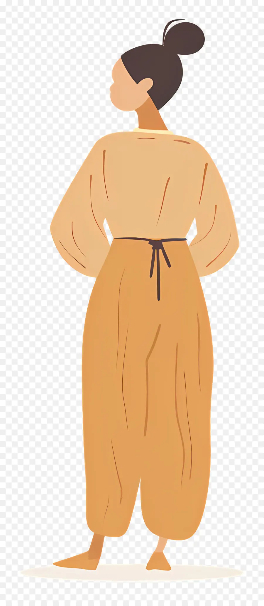 Femme En Beige，Femme En Tenue Marron PNG