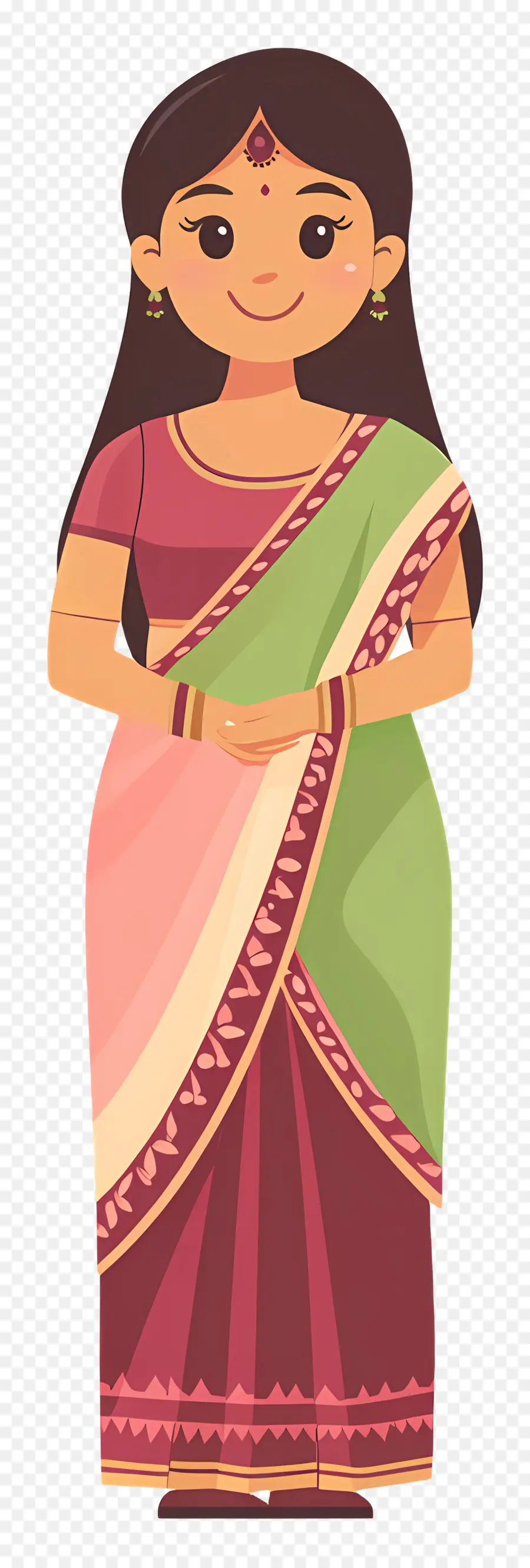 Sari Indien，Robe Traditionnelle PNG