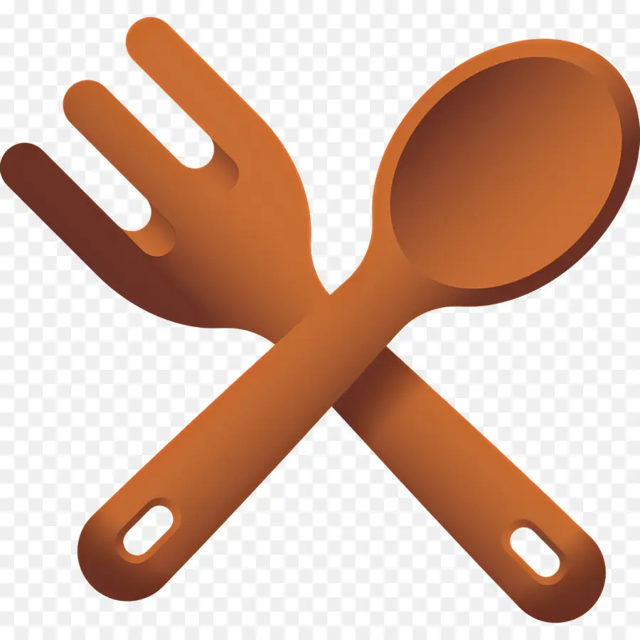 Fourchette Cuillère，Fourchette Et Cuillère Marron PNG