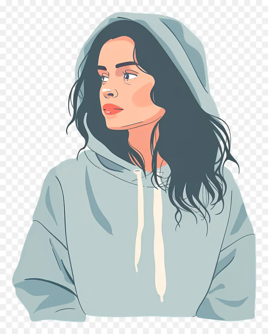 Femme En Sweat à Capuche，Occasionnel PNG