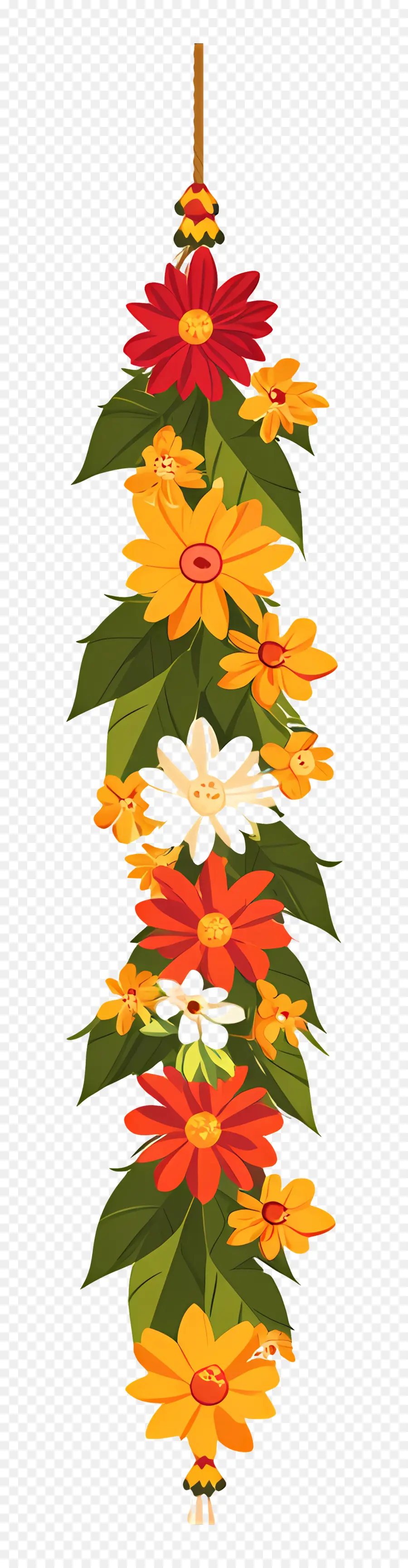 Guirlande De Fleurs Indiennes，Guirlande De Fleurs PNG