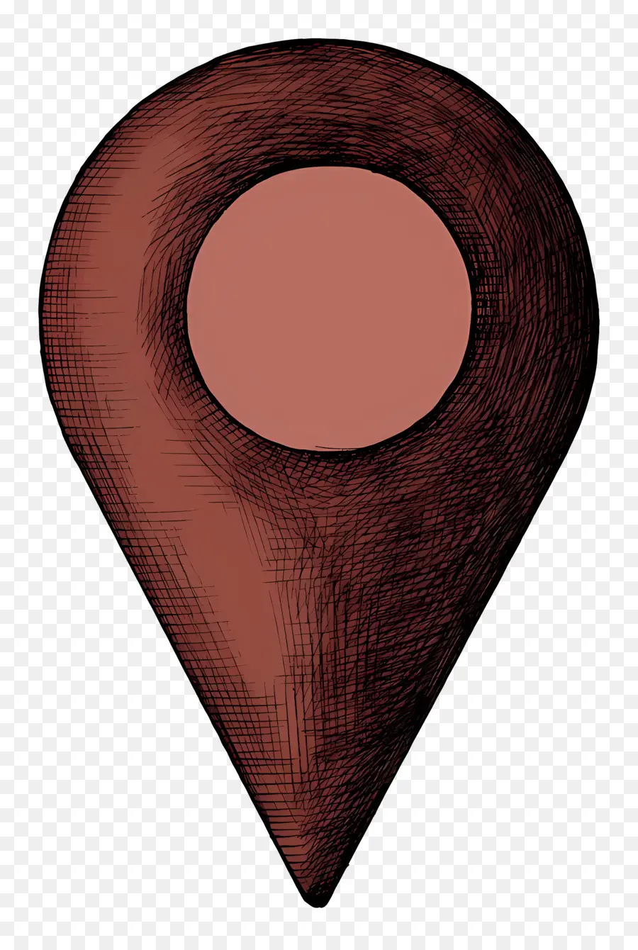 Icône De Localisation，Épingle De Localisation Marron PNG