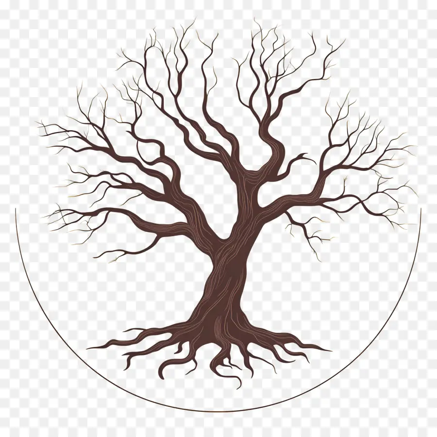 Arbre Avec Des Racines，Arbre Nu PNG