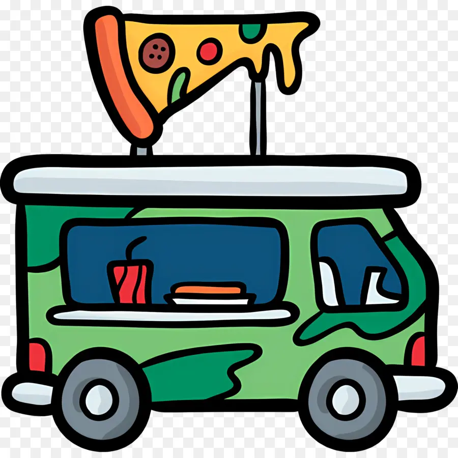 Camion De Nourriture，Pizza PNG