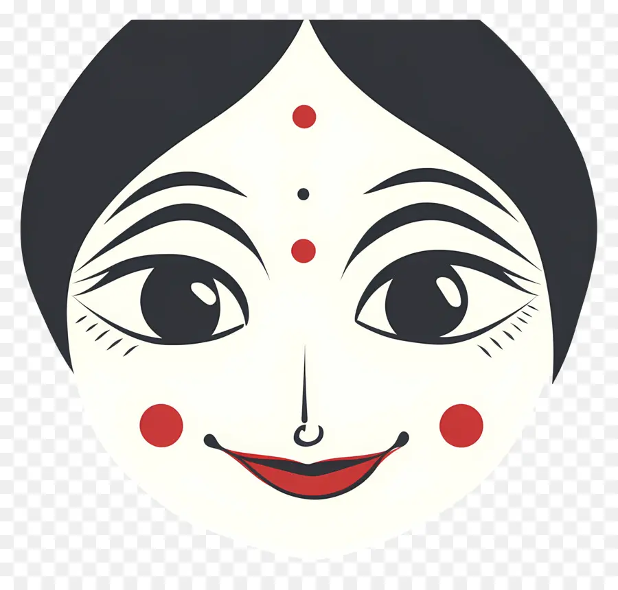 Déesse Indienne，Visage Traditionnel PNG