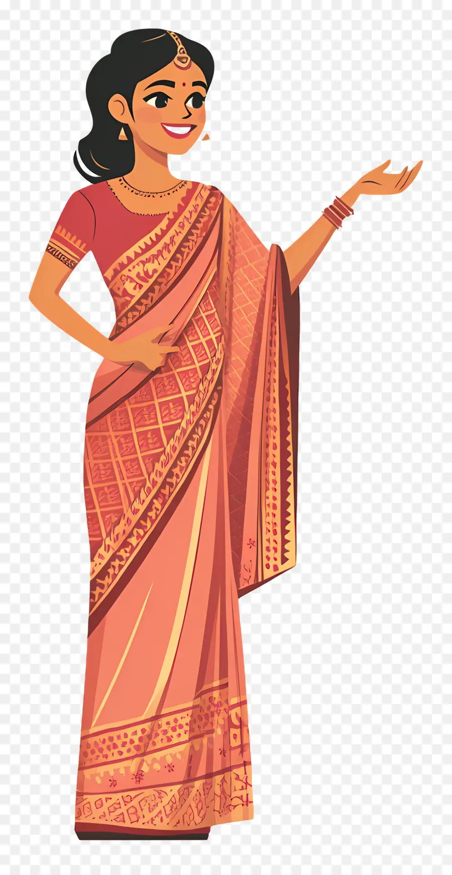 Sari Indien，Femme En Sari PNG