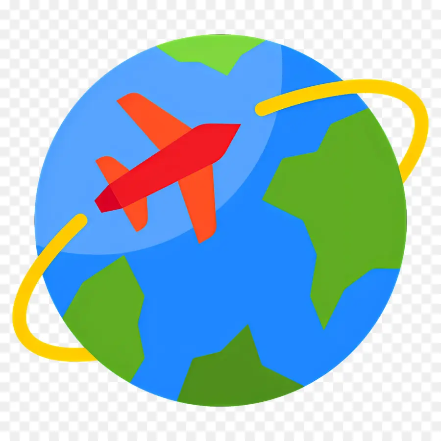 Parcourir Le Monde，Avion Et Globe PNG