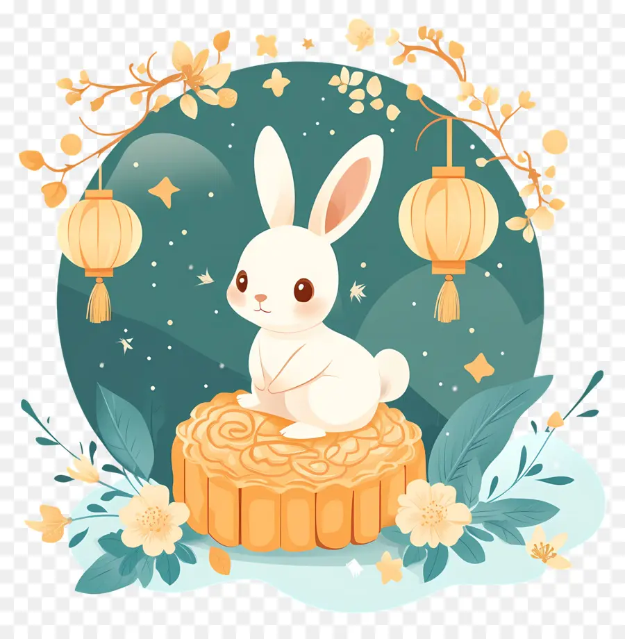 Fête De La Mi Automne，Lapin De Lune PNG