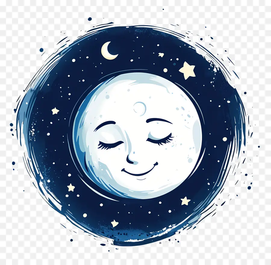 Lune Mignonne，Lune Souriante PNG