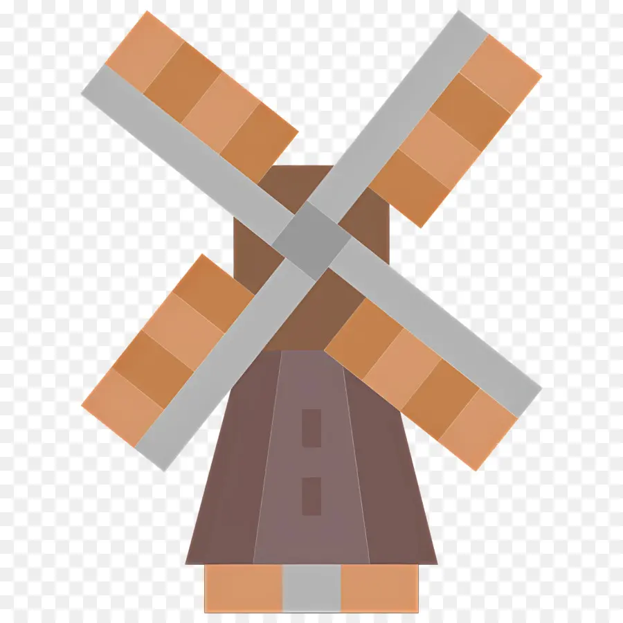 Moulin à Vent，Moulin à Vent Marron PNG