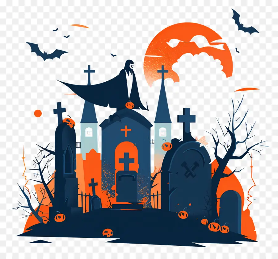 Halloween Dracula，Cimetière PNG