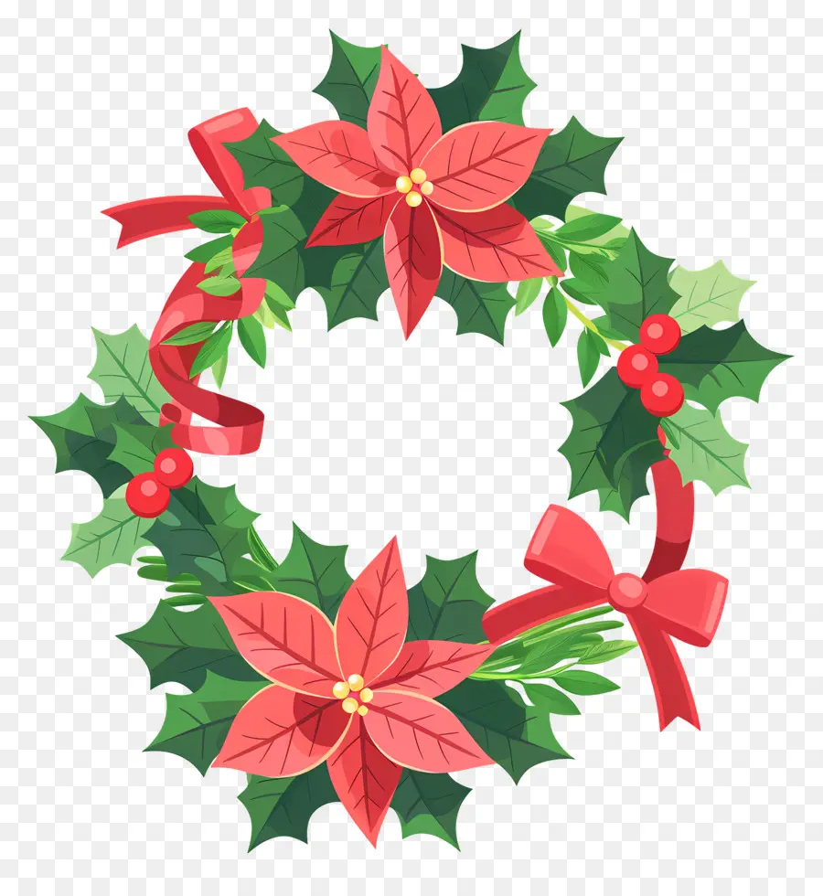 Couronne De Noël，Couronne Festive PNG