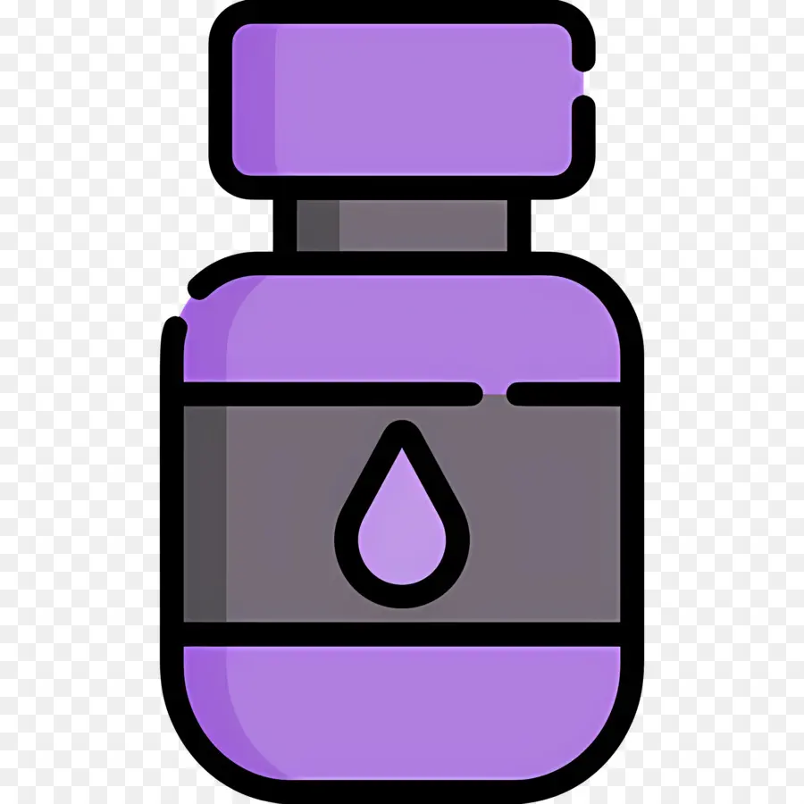 Encre，Flacon De Médicament Violet PNG