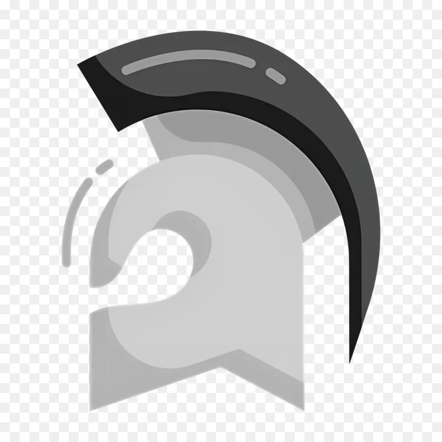 Spartiate，Casque Spartan Noir Et Blanc PNG