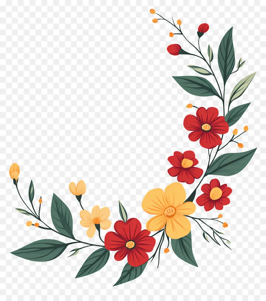 Guirlande De Fleurs Indiennes，Fleurs PNG