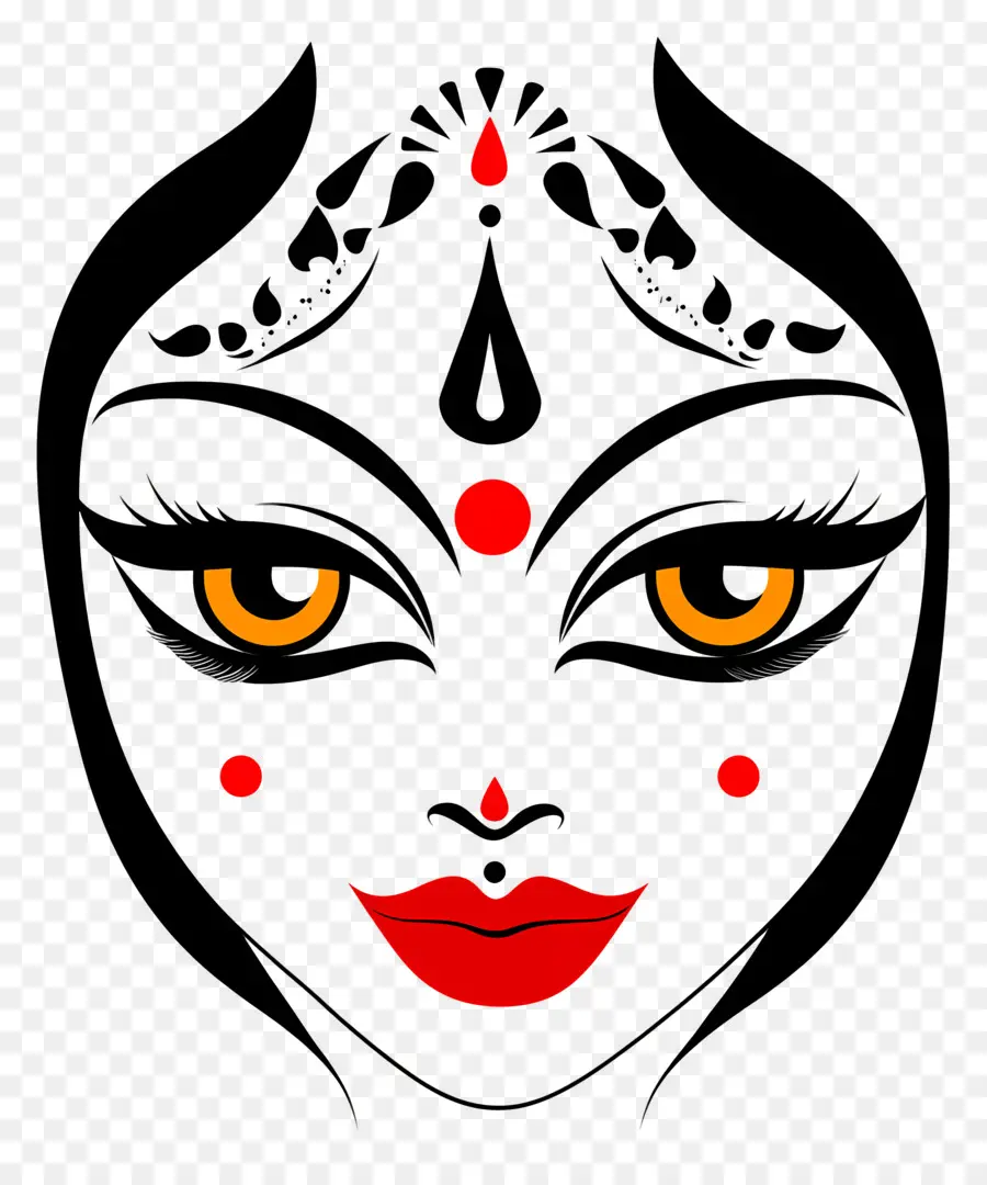 Déesse Indienne，Visage Décoratif PNG