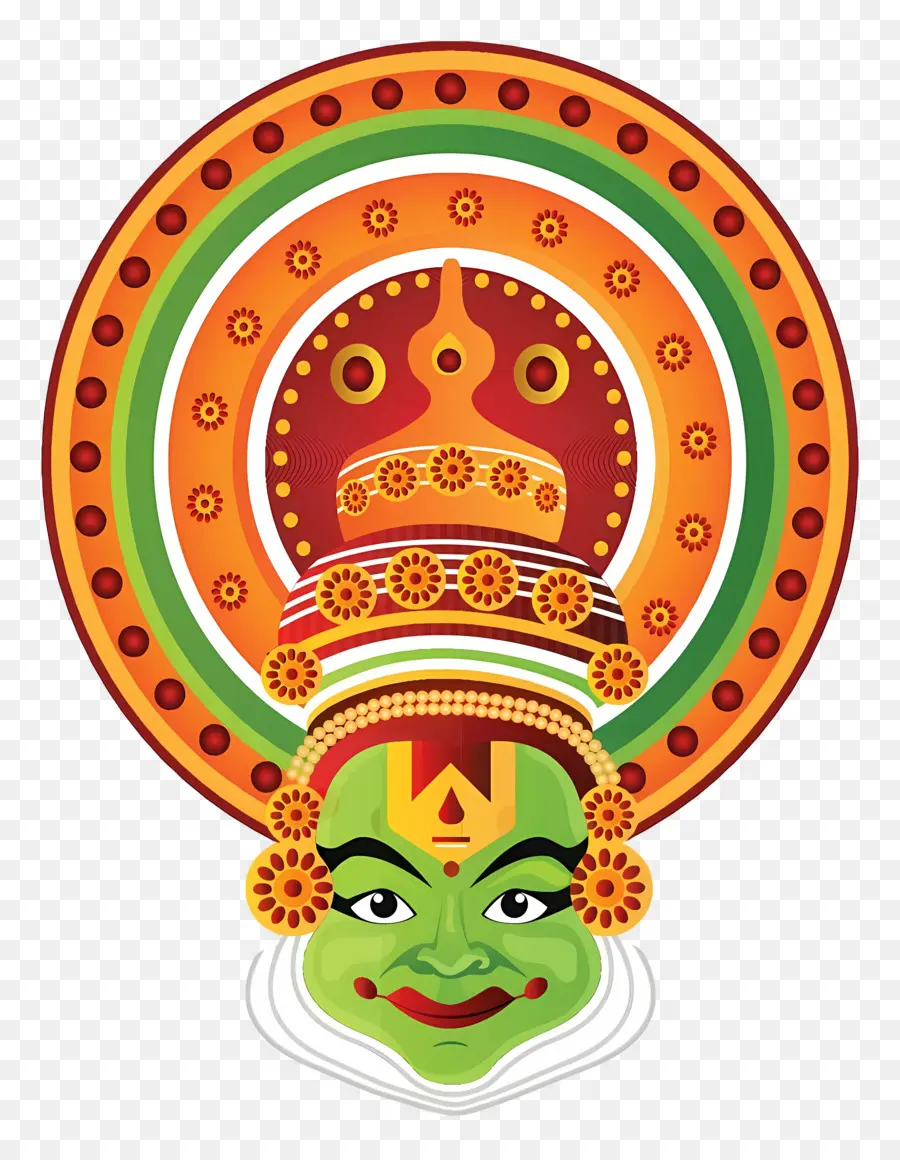 Onam，Masque Coloré PNG