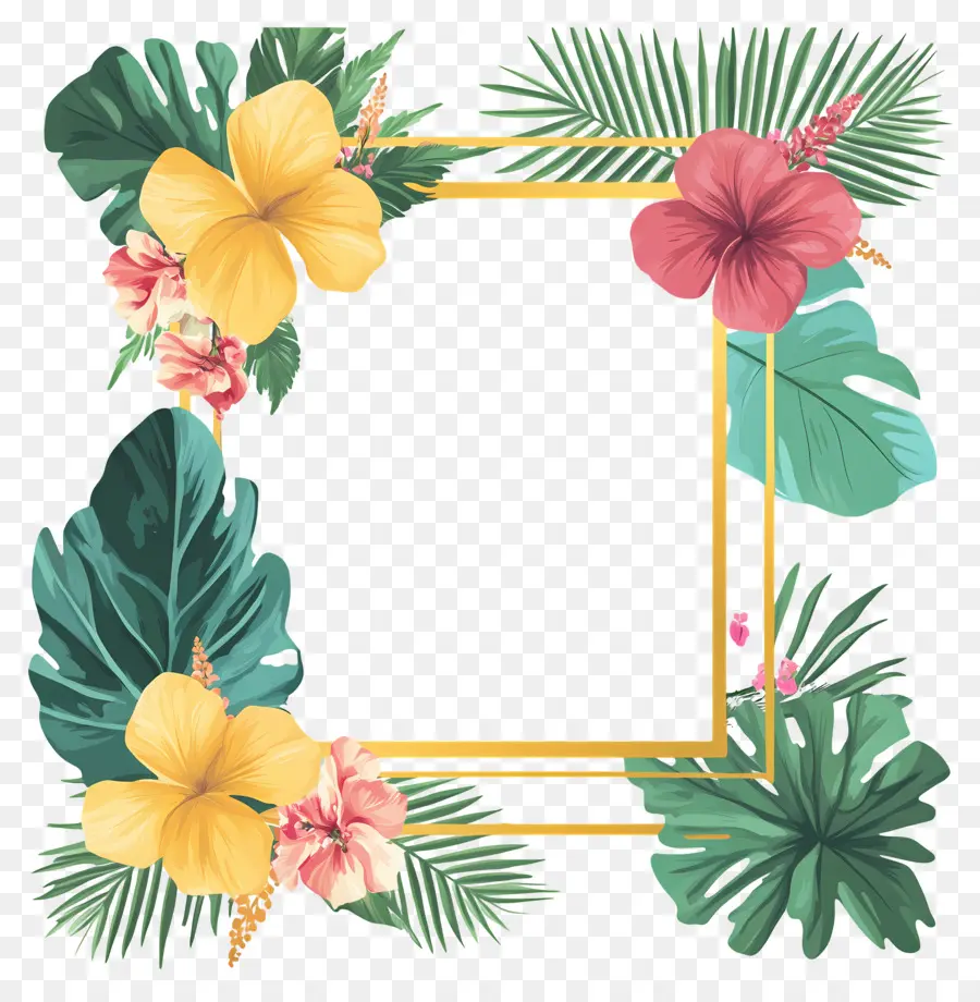 Cadre Floral Tropical，Cadre Floral PNG