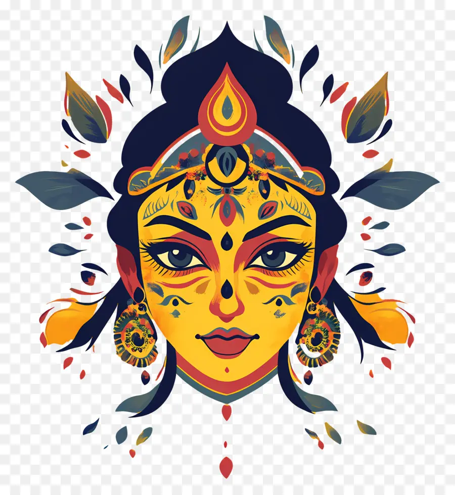 Déesse Indienne，Visage Décoratif PNG