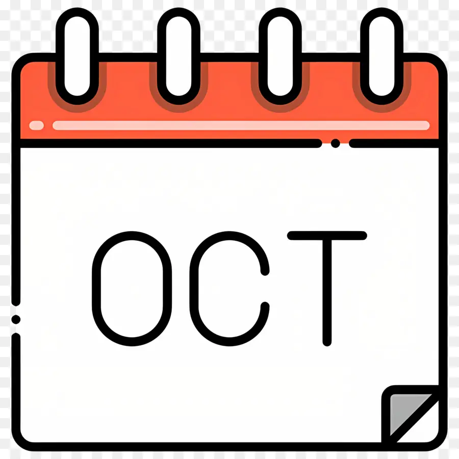 Octobre，Calendrier D'octobre PNG