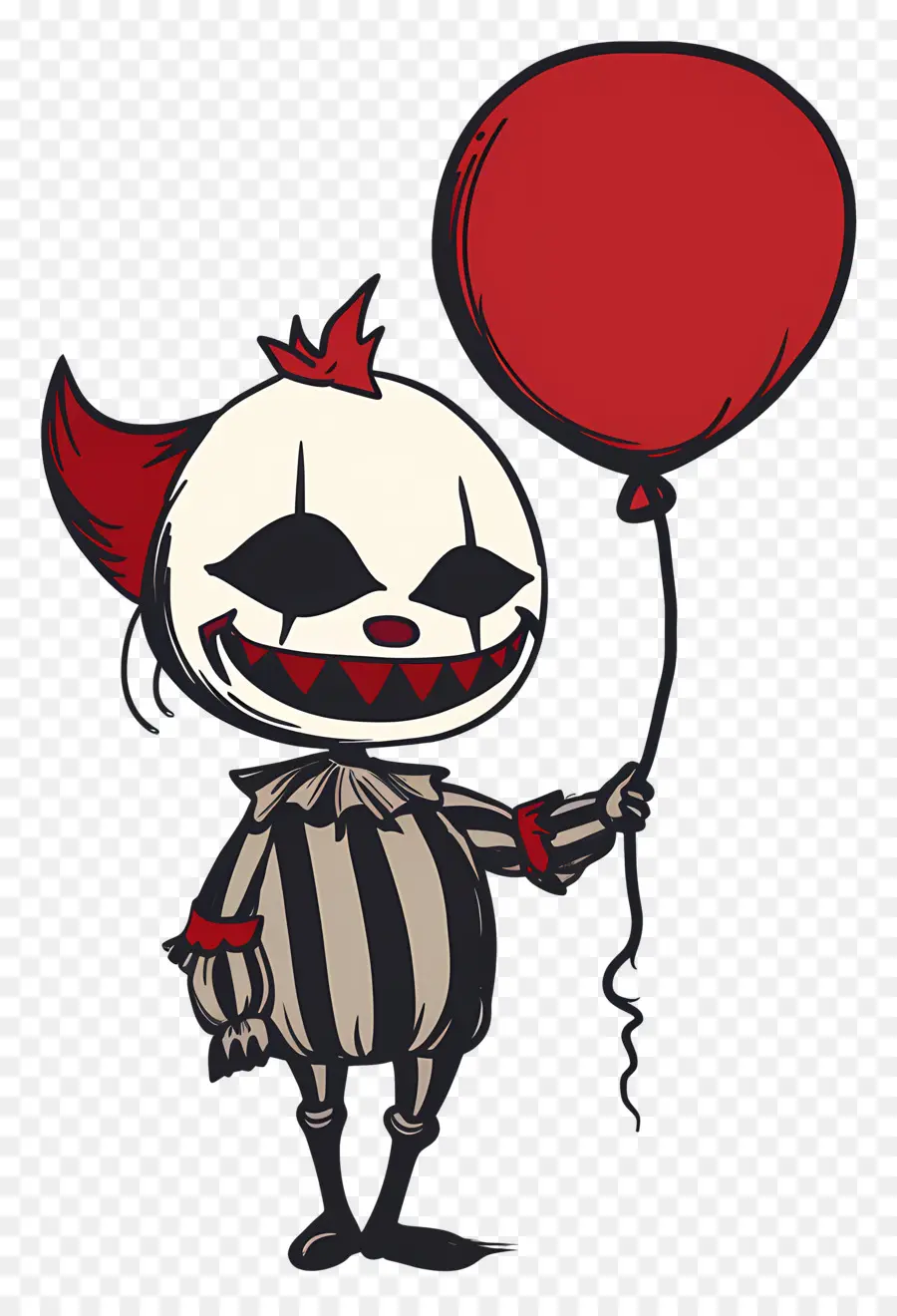 Clown Effrayant，Clown Avec Ballon PNG