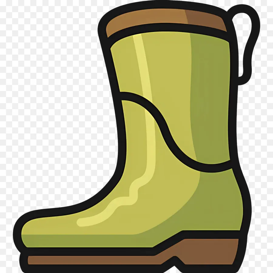 Botte De Pluie，Botte Verte PNG