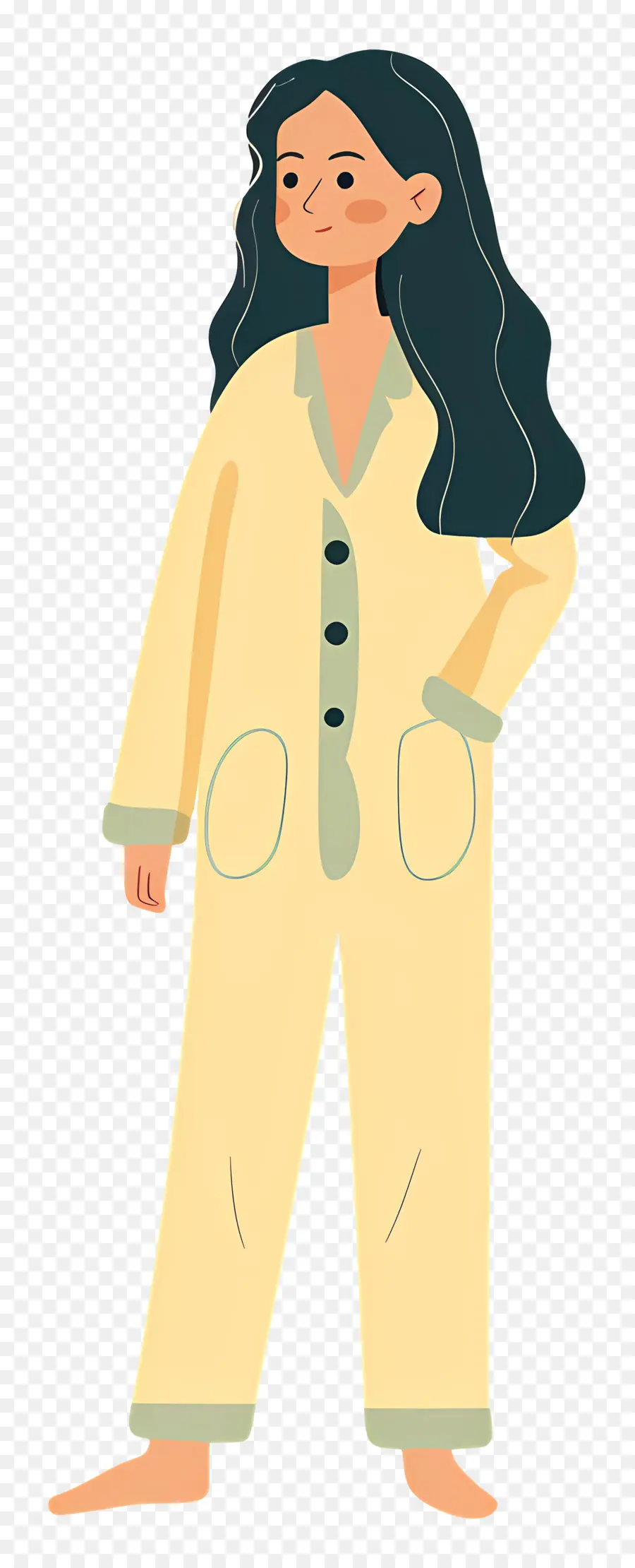 Femme En Pyjama，Personne PNG