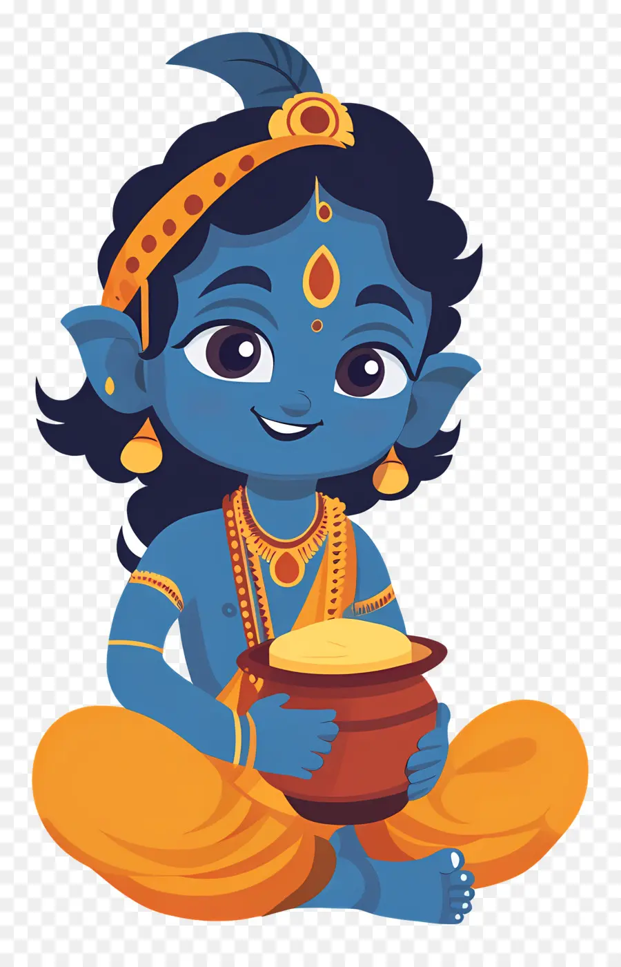 Krishna Janmashtami，Divinité Bleue PNG