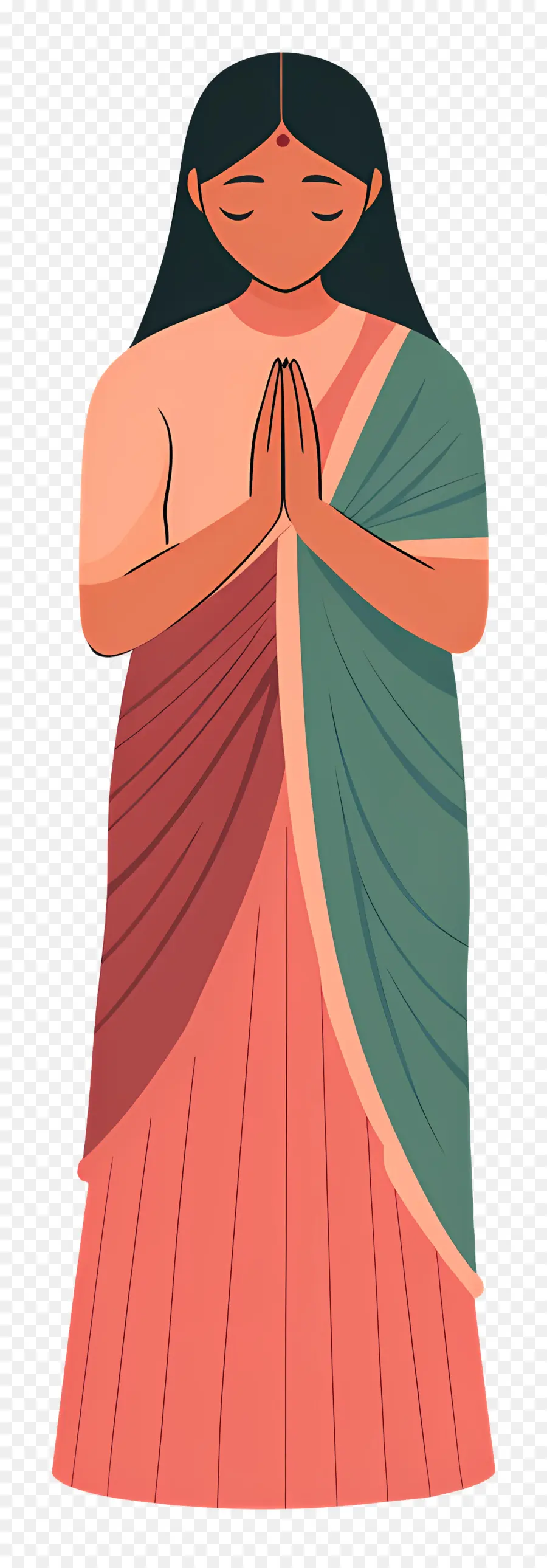 Sari Indien，Femme En Costume Traditionnel PNG