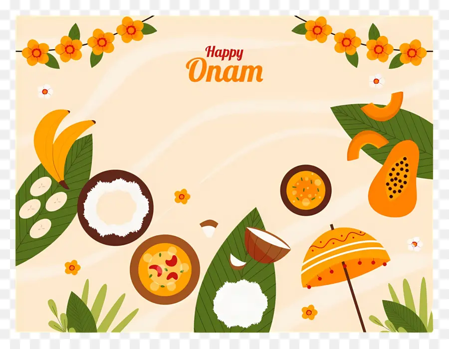 Joyeux Onam，Illustration Du Festival D'onam PNG