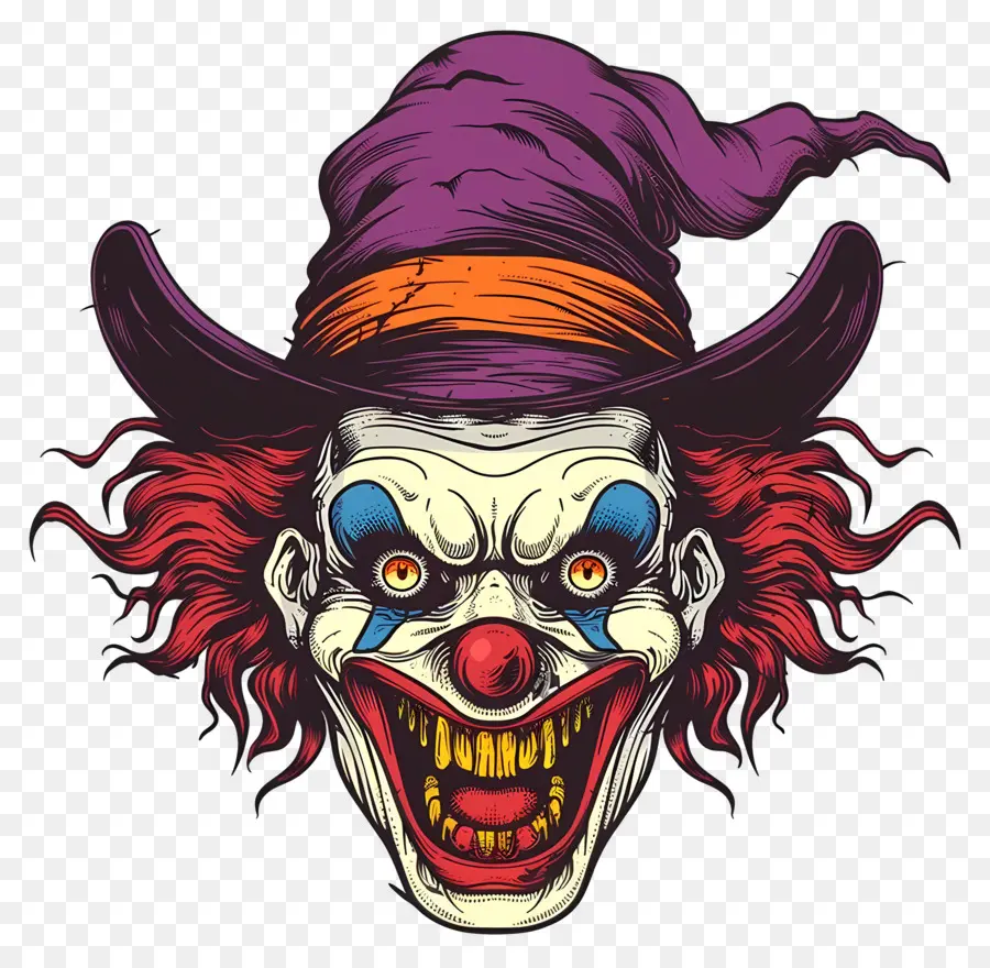 Clown Effrayant，Visage De Clown Effrayant PNG