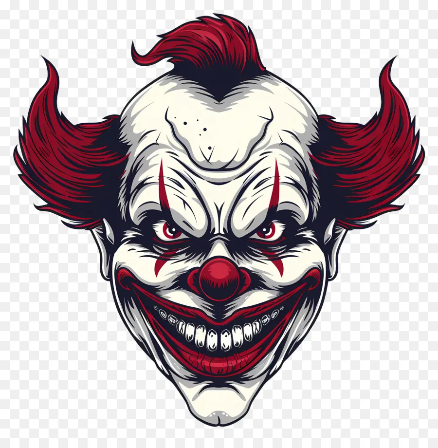 Clown Effrayant，Visage De Clown Effrayant PNG