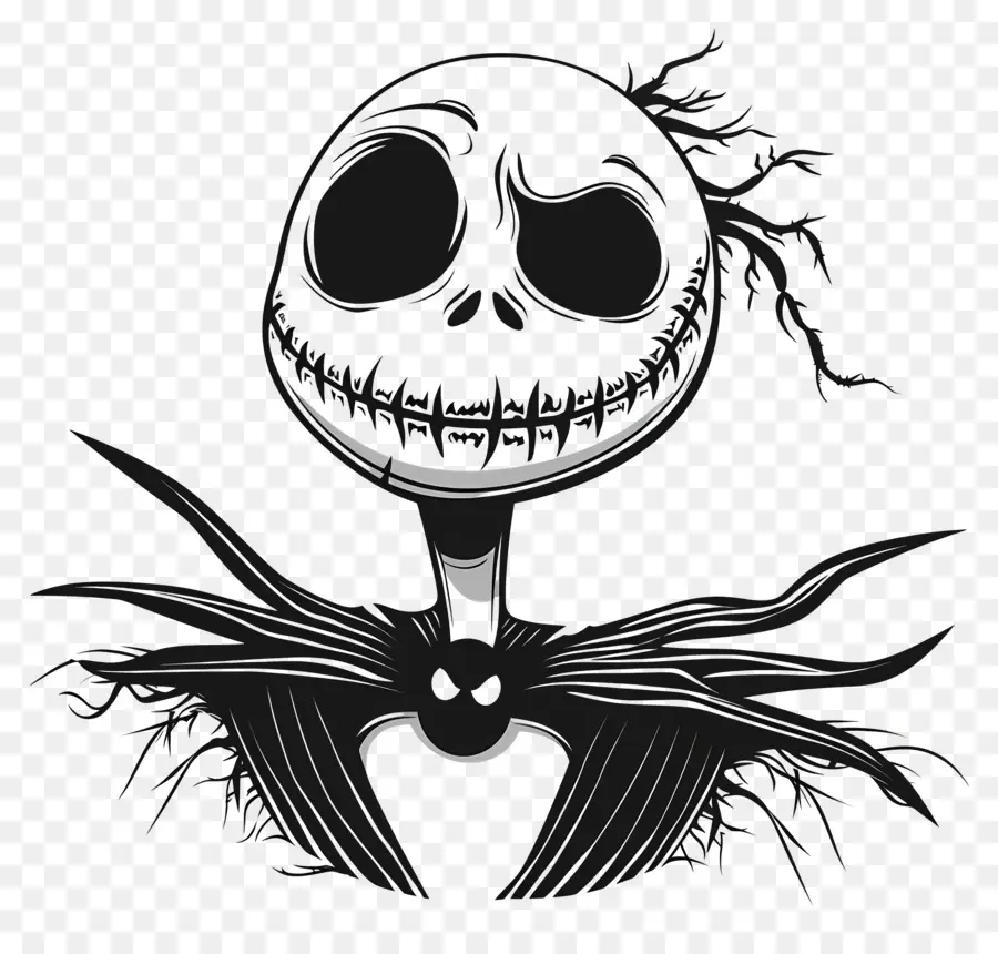 Jack Skellington，Tête De Squelette PNG