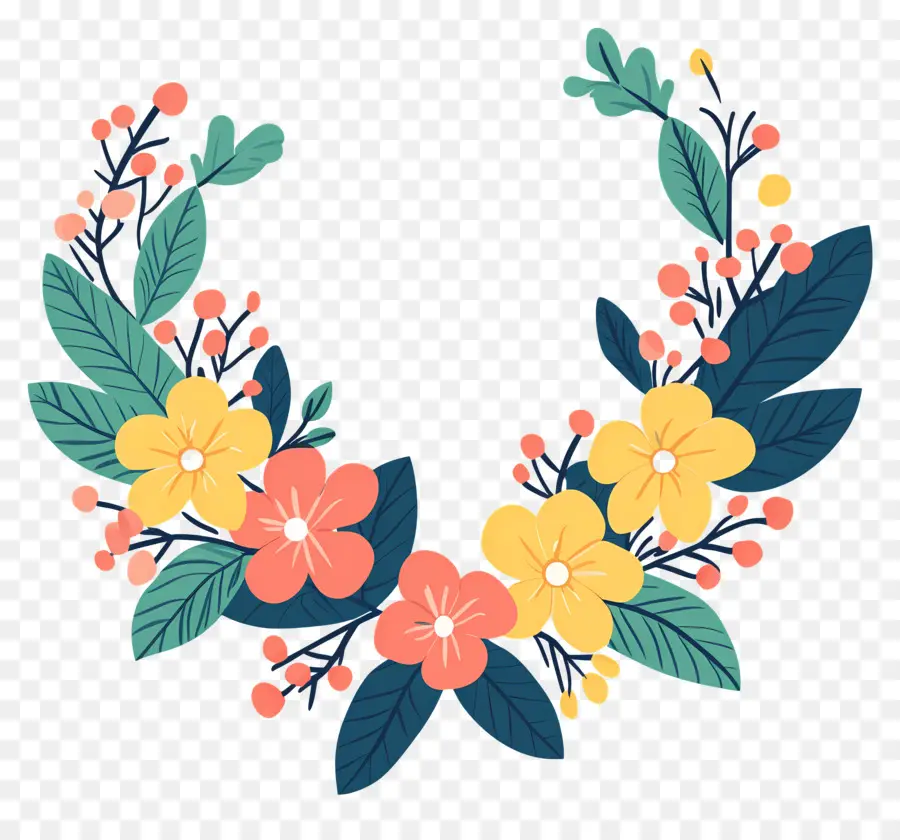 Guirlande De Fleurs，Couronne Florale PNG