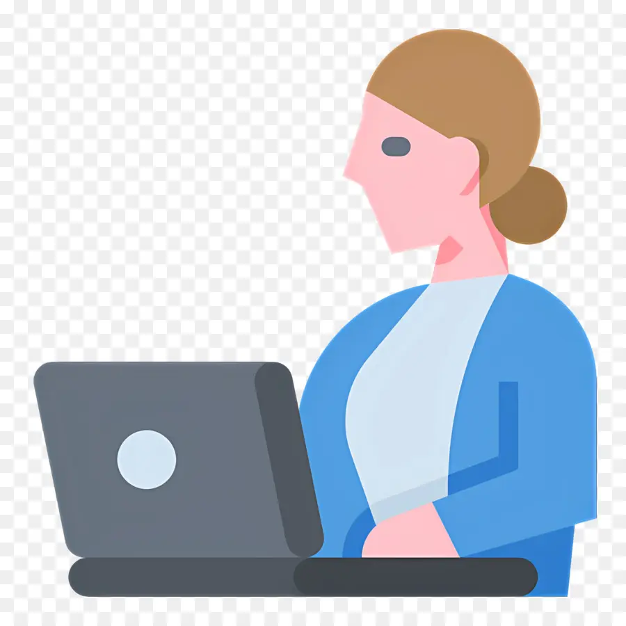 Femme D'affaires，Femme Avec Ordinateur Portable PNG