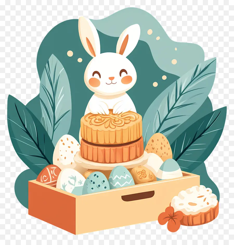 Fête De La Mi Automne，Lapin PNG