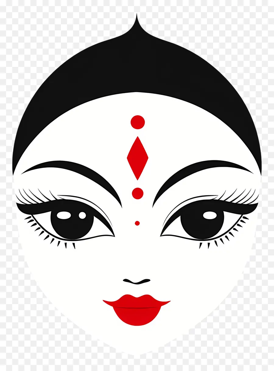 Déesse Indienne，Visage De Femme Traditionnelle PNG